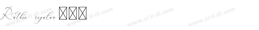 Ruthie regular字体转换